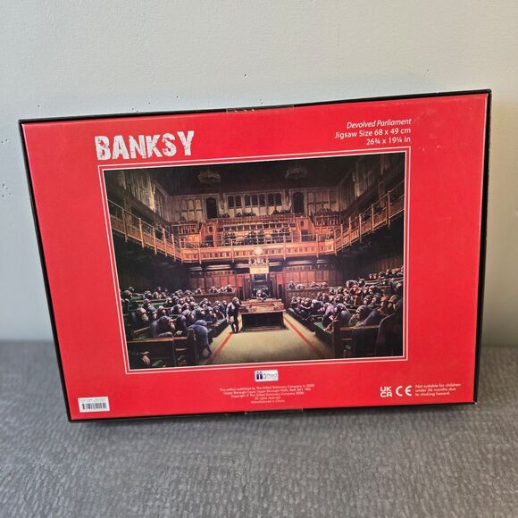 Artist Banksy New! Sealed "Devolved Parliament" 1000 Piece Puzzle 68x49cm - Picture 2 of 9